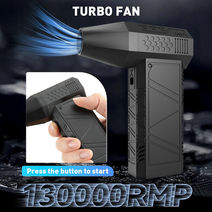 Compressed Air Duster, 130000RPM Cordless Electric Air Blower for Computer, 3-Gear Adjustable Power Dust Cleaner, Rechargeable Portable Mini Blower for Electronics, Keyboard&Car